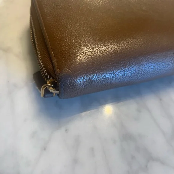 Prada Tan Leather Zip-Around Wallet - Picture 11 of 16